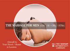 M4M MASSAGE at HOTEL/ HOME LONDON – FOR MEN BY MALE MASSEUR – LORENZO) OUTCALL