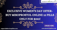 Exclusive Women’s Day Offer- Buy Misoprostol Online 12 Pills Only For $390